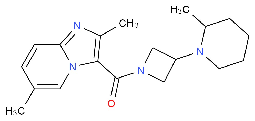 2,6-dimethyl-3-{[3-(2-methylpiperidin-1-yl)azetidin-1-yl]carbonyl}imidazo[1,2-a]pyridine_Molecular_structure_CAS_)