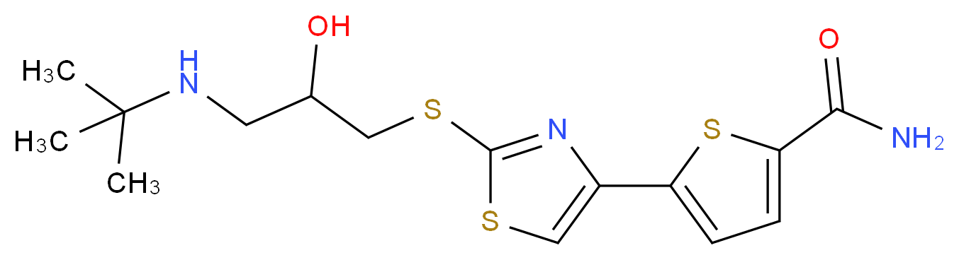5-(2-((3-(tert-Butylamino)-2-hydroxypropyl)thio)thiazol-4-yl)thiophene-2-carboxamide_Molecular_structure_CAS_68377-92-4)