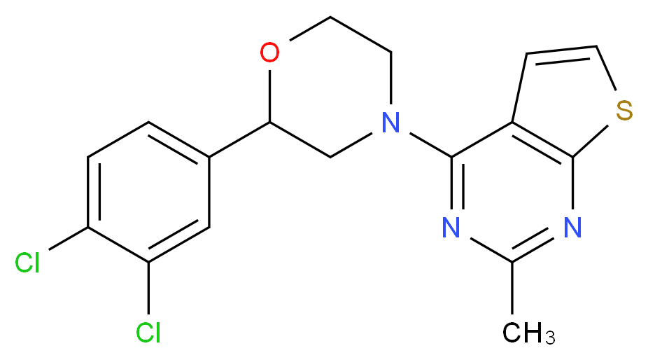 4-[2-(3,4-dichlorophenyl)-4-morpholinyl]-2-methylthieno[2,3-d]pyrimidine_Molecular_structure_CAS_)