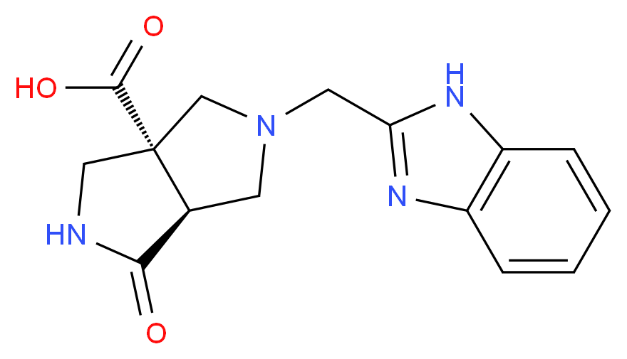 (3aR*,6aS*)-5-(1H-benzimidazol-2-ylmethyl)-1-oxohexahydropyrrolo[3,4-c]pyrrole-3a(1H)-carboxylic acid_Molecular_structure_CAS_)