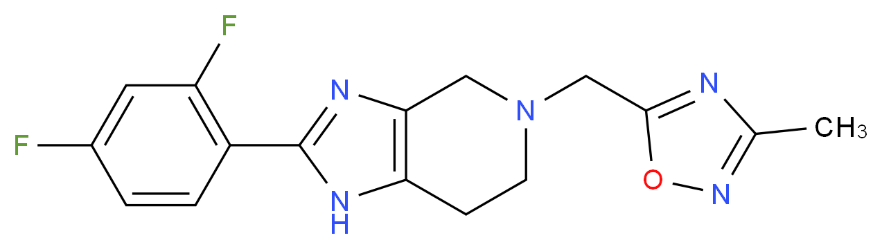 2-(2,4-difluorophenyl)-5-[(3-methyl-1,2,4-oxadiazol-5-yl)methyl]-4,5,6,7-tetrahydro-1H-imidazo[4,5-c]pyridine_Molecular_structure_CAS_)