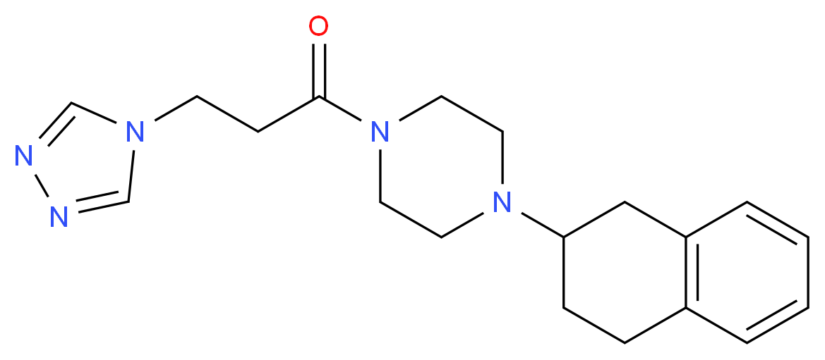 1-(1,2,3,4-tetrahydro-2-naphthalenyl)-4-[3-(4H-1,2,4-triazol-4-yl)propanoyl]piperazine_Molecular_structure_CAS_)