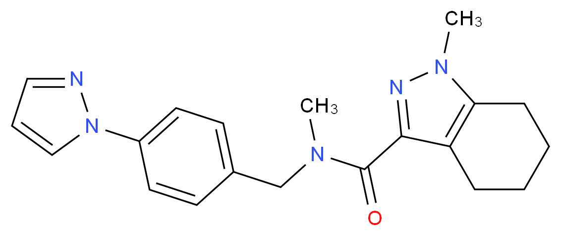 N,1-dimethyl-N-[4-(1H-pyrazol-1-yl)benzyl]-4,5,6,7-tetrahydro-1H-indazole-3-carboxamide_Molecular_structure_CAS_)