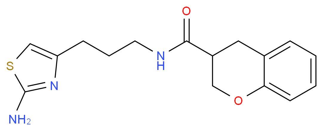 N-[3-(2-amino-1,3-thiazol-4-yl)propyl]chromane-3-carboxamide_Molecular_structure_CAS_)