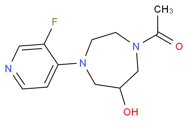 1-acetyl-4-(3-fluoro-4-pyridinyl)-1,4-diazepan-6-ol_Molecular_structure_CAS_)