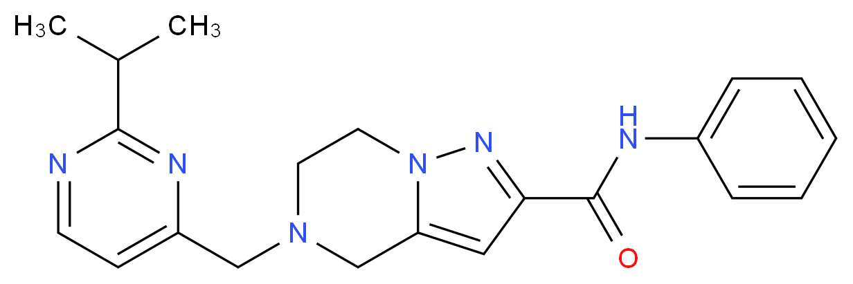 5-[(2-isopropylpyrimidin-4-yl)methyl]-N-phenyl-4,5,6,7-tetrahydropyrazolo[1,5-a]pyrazine-2-carboxamide_Molecular_structure_CAS_)