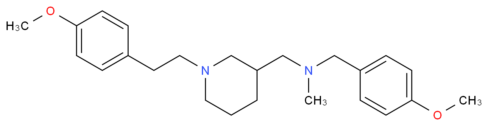 (4-methoxybenzyl)({1-[2-(4-methoxyphenyl)ethyl]-3-piperidinyl}methyl)methylamine_Molecular_structure_CAS_)