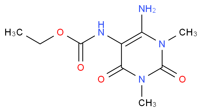Ethyl (6-amino-1,2,3,4-tetrahydro-1,3-dimethyl-2,4-dioxo-5-pyrimidinyl)carbamate_Molecular_structure_CAS_49810-21-1)
