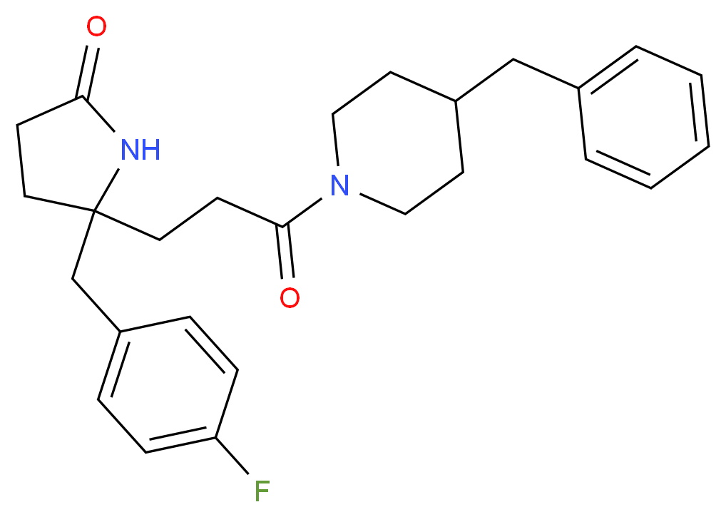 5-[3-(4-benzyl-1-piperidinyl)-3-oxopropyl]-5-(4-fluorobenzyl)-2-pyrrolidinone_Molecular_structure_CAS_)
