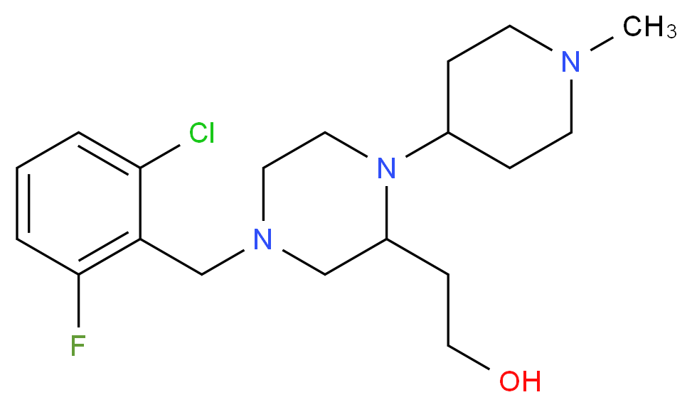 2-[4-(2-chloro-6-fluorobenzyl)-1-(1-methyl-4-piperidinyl)-2-piperazinyl]ethanol_Molecular_structure_CAS_)