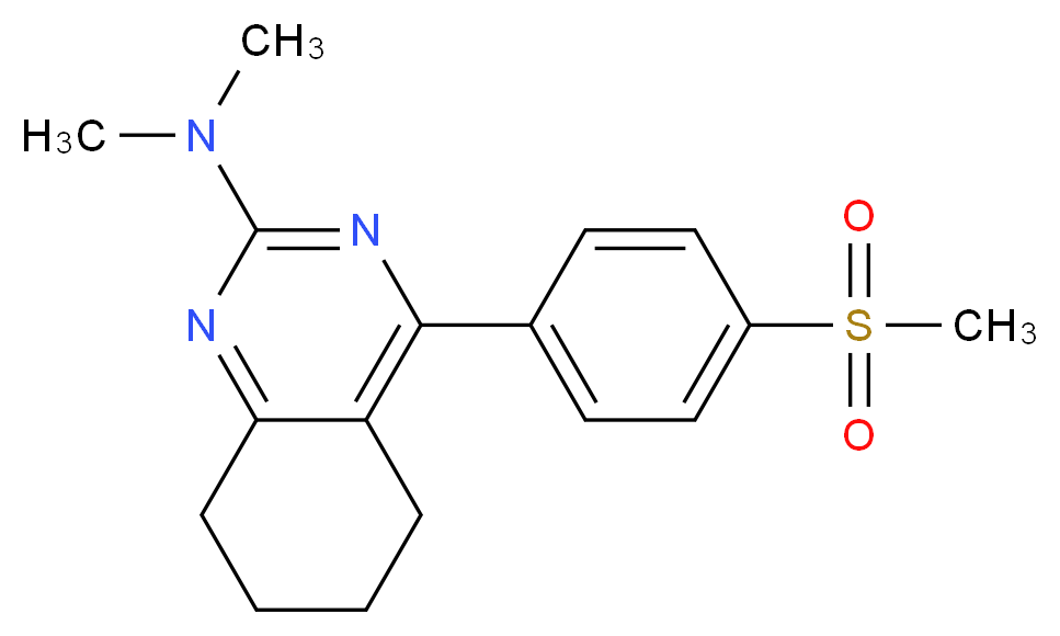 N,N-dimethyl-4-[4-(methylsulfonyl)phenyl]-5,6,7,8-tetrahydroquinazolin-2-amine_Molecular_structure_CAS_)