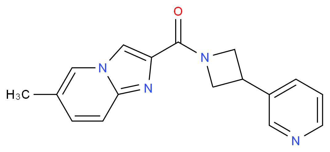 6-methyl-2-{[3-(3-pyridinyl)-1-azetidinyl]carbonyl}imidazo[1,2-a]pyridine_Molecular_structure_CAS_)