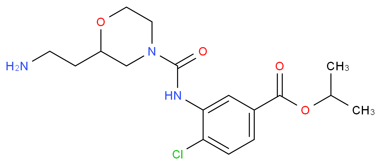 isopropyl 3-({[2-(2-aminoethyl)morpholin-4-yl]carbonyl}amino)-4-chlorobenzoate_Molecular_structure_CAS_)