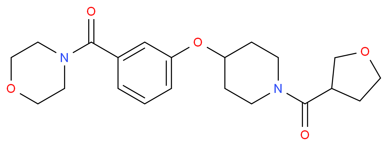 4-(3-{[1-(tetrahydro-3-furanylcarbonyl)-4-piperidinyl]oxy}benzoyl)morpholine_Molecular_structure_CAS_)