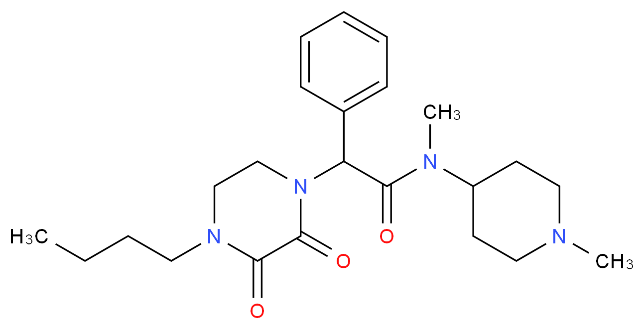 2-(4-butyl-2,3-dioxopiperazin-1-yl)-N-methyl-N-(1-methylpiperidin-4-yl)-2-phenylacetamide_Molecular_structure_CAS_)