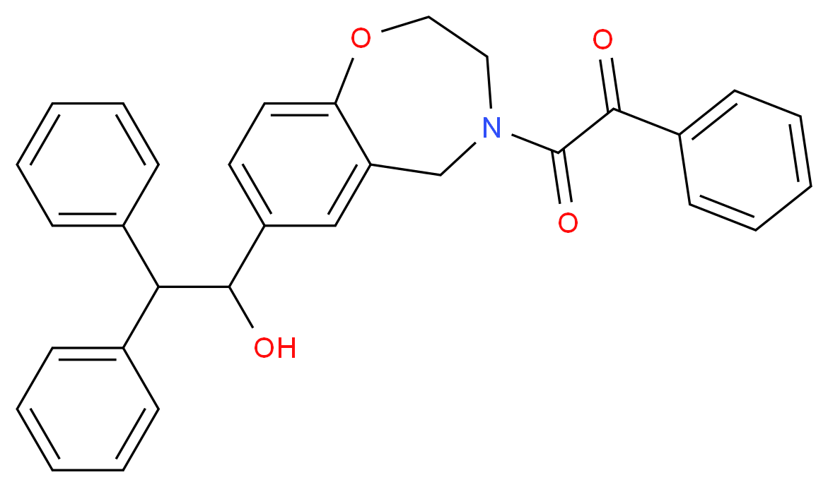 2-[7-(1-hydroxy-2,2-diphenylethyl)-2,3-dihydro-1,4-benzoxazepin-4(5H)-yl]-2-oxo-1-phenylethanone_Molecular_structure_CAS_)