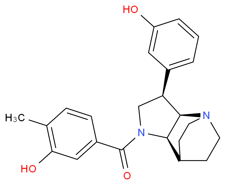 5-{[(3R*,3aR*,7aR*)-3-(3-hydroxyphenyl)hexahydro-4,7-ethanopyrrolo[3,2-b]pyridin-1(2H)-yl]carbonyl}-2-methylphenol_Molecular_structure_CAS_)