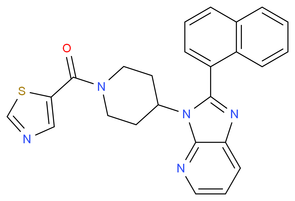 2-(1-naphthyl)-3-[1-(1,3-thiazol-5-ylcarbonyl)-4-piperidinyl]-3H-imidazo[4,5-b]pyridine_Molecular_structure_CAS_)