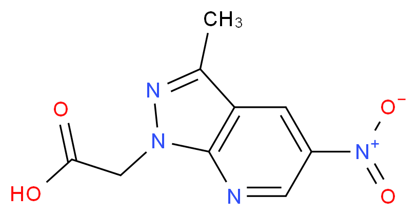 2-{3-methyl-5-nitro-1H-pyrazolo[3,4-b]pyridin-1-yl}acetic acid_Molecular_structure_CAS_)