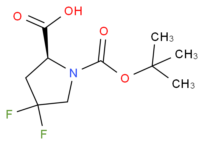 (S)-1-(tert-butoxycarbonyl)-4,4-difluoropyrrolidine-2-carboxylic acid_Molecular_structure_CAS_203866-15-3)