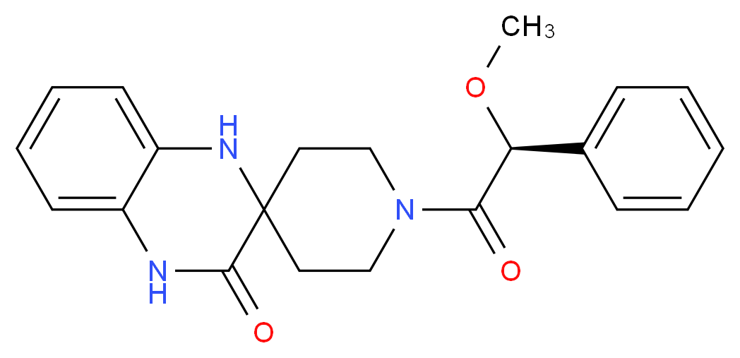 1-[(2S)-2-methoxy-2-phenylacetyl]-1',4'-dihydro-3'H-spiro[piperidine-4,2'-quinoxalin]-3'-one_Molecular_structure_CAS_)