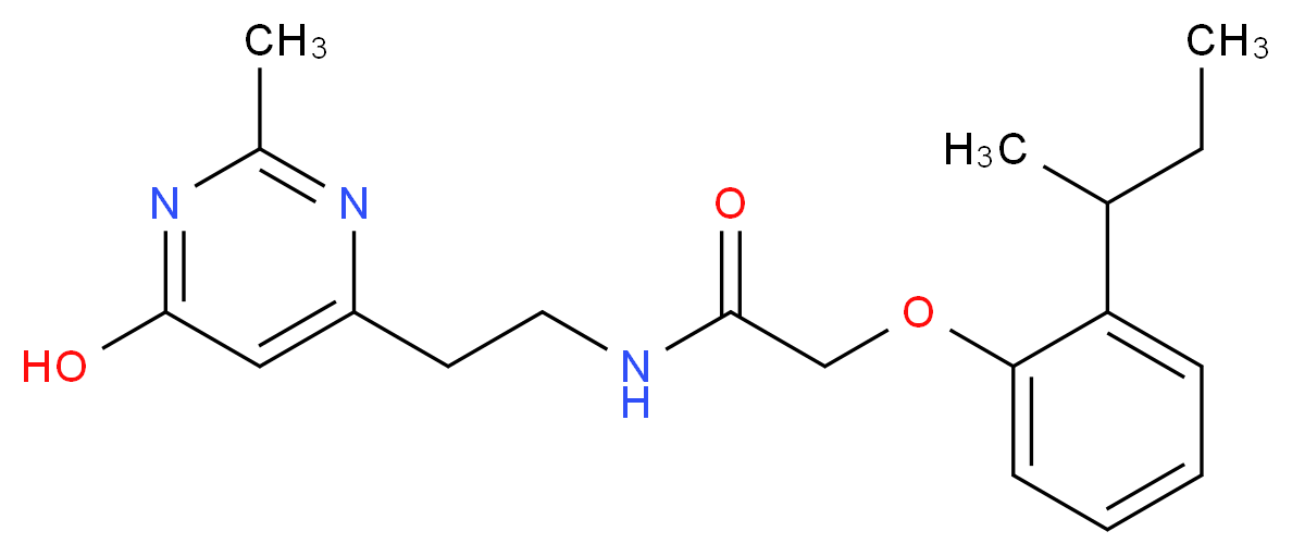 2-(2-sec-butylphenoxy)-N-[2-(6-hydroxy-2-methylpyrimidin-4-yl)ethyl]acetamide_Molecular_structure_CAS_)
