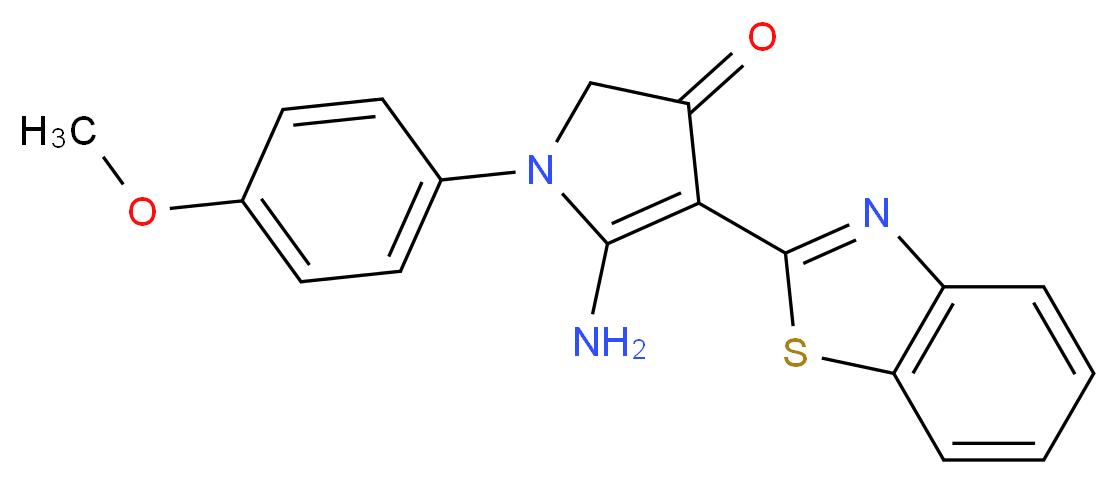 5-Amino-4-benzothiazol-2-yl-1-(4-methoxy-phenyl)-1,2-dihydro-pyrrol-3-one_Molecular_structure_CAS_)