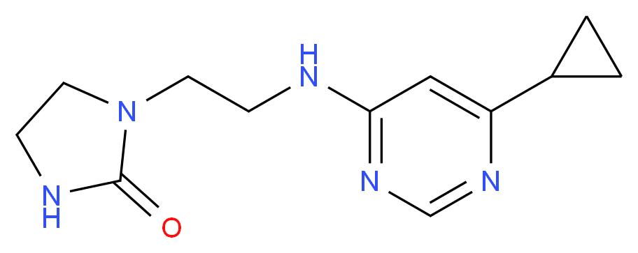 1-{2-[(6-cyclopropylpyrimidin-4-yl)amino]ethyl}imidazolidin-2-one_Molecular_structure_CAS_)