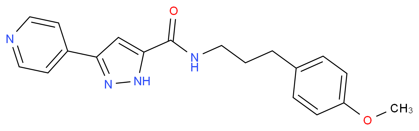 N-[3-(4-methoxyphenyl)propyl]-3-pyridin-4-yl-1H-pyrazole-5-carboxamide_Molecular_structure_CAS_)