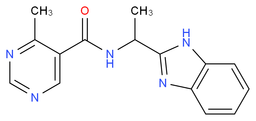N-[1-(1H-benzimidazol-2-yl)ethyl]-4-methylpyrimidine-5-carboxamide_Molecular_structure_CAS_)