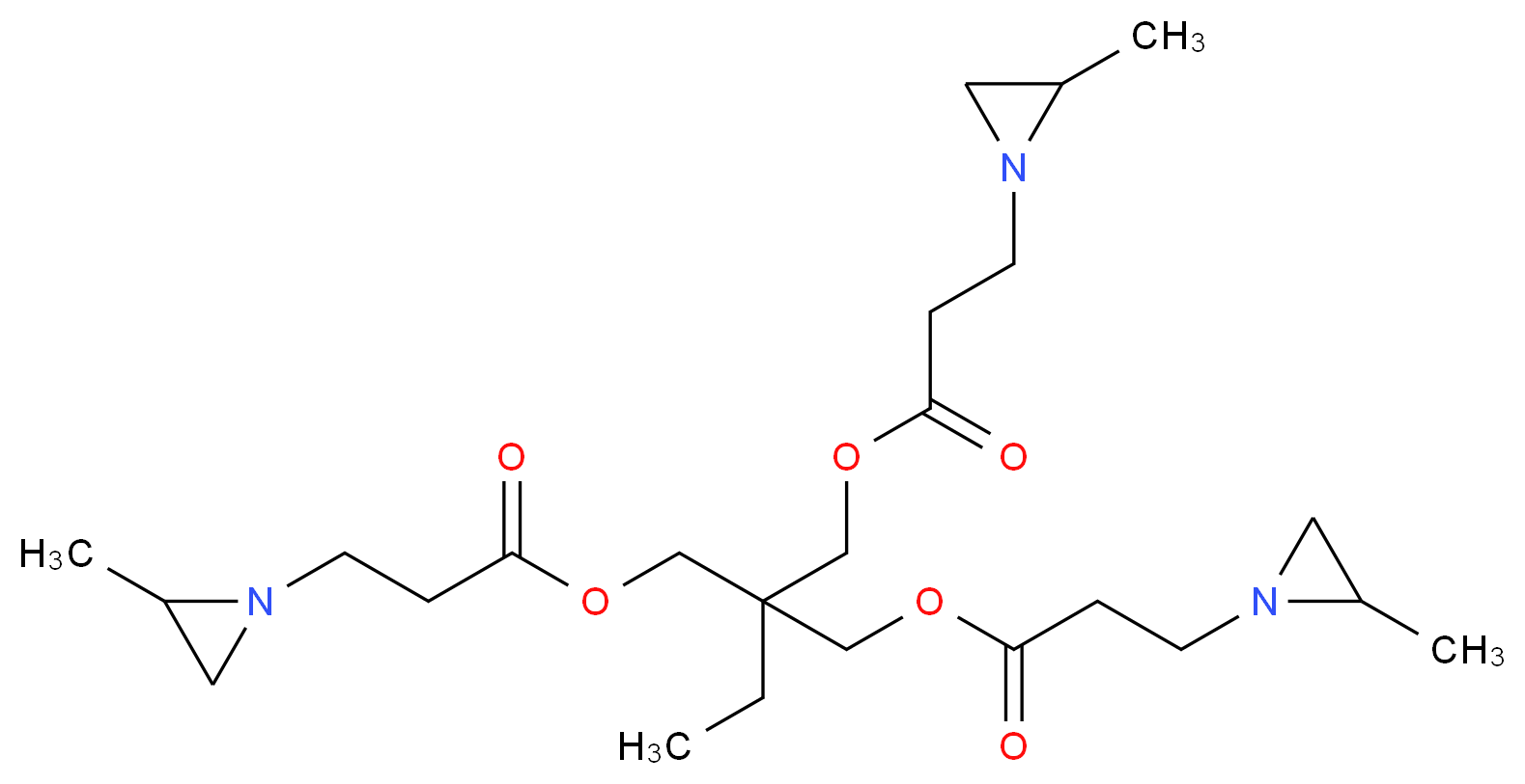 Trimethylolpropane tris(2-methyl-1-aziridinepropionate)_Molecular_structure_CAS_64265-57-2)