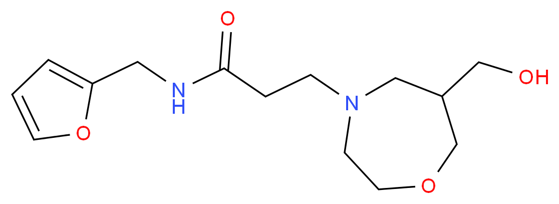 N-(2-furylmethyl)-3-[6-(hydroxymethyl)-1,4-oxazepan-4-yl]propanamide_Molecular_structure_CAS_)