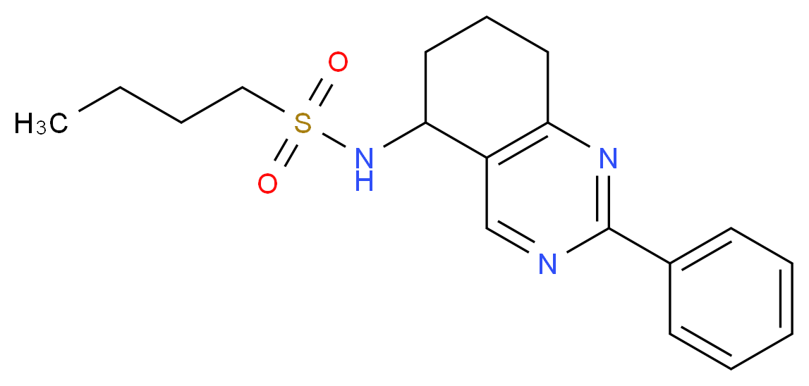 N-(2-phenyl-5,6,7,8-tetrahydroquinazolin-5-yl)butane-1-sulfonamide_Molecular_structure_CAS_)