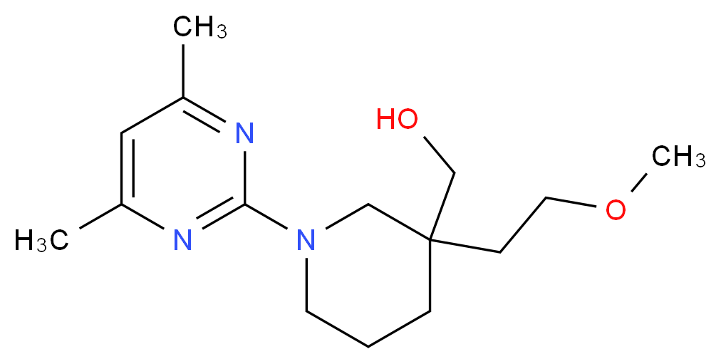 [1-(4,6-dimethyl-2-pyrimidinyl)-3-(2-methoxyethyl)-3-piperidinyl]methanol_Molecular_structure_CAS_)