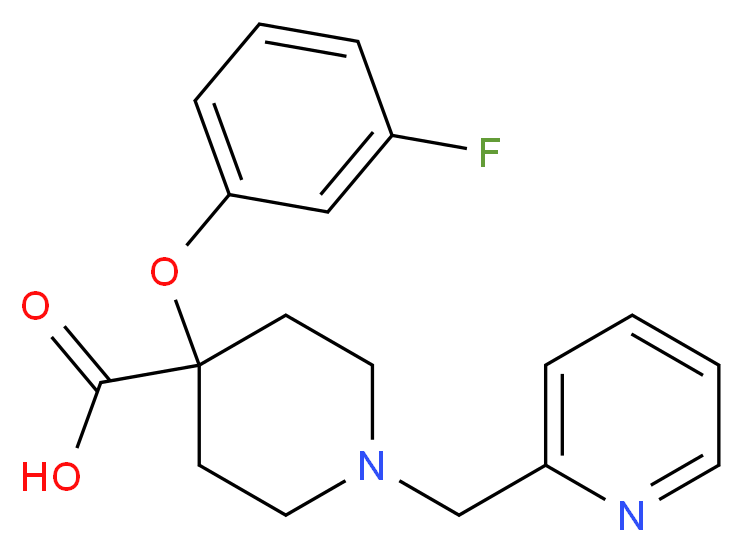 4-(3-fluorophenoxy)-1-(pyridin-2-ylmethyl)piperidine-4-carboxylic acid_Molecular_structure_CAS_)