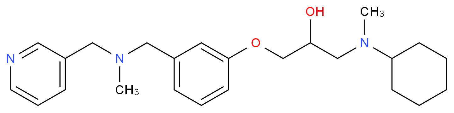 1-[cyclohexyl(methyl)amino]-3-(3-{[methyl(3-pyridinylmethyl)amino]methyl}phenoxy)-2-propanol_Molecular_structure_CAS_)