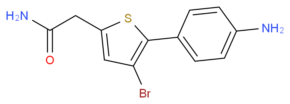 2-[5-(4-aminophenyl)-4-bromothiophen-2-yl]acetamide_Molecular_structure_CAS_)