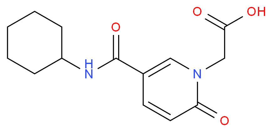 (5-Cyclohexylcarbamoyl-2-oxo-2H-pyridin-1-yl)-acetic acid_Molecular_structure_CAS_)