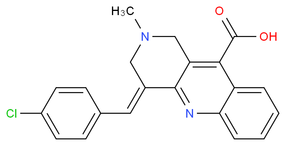 4-(4-Chloro-benzylidene)-2-methyl-1,2,3,4-tetrahydro-benzo[b][1,6]naphthyridine-10-carboxylic acid_Molecular_structure_CAS_)