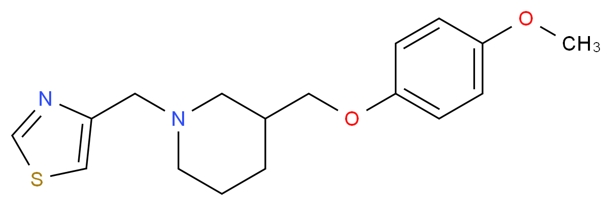 3-[(4-methoxyphenoxy)methyl]-1-(1,3-thiazol-4-ylmethyl)piperidine_Molecular_structure_CAS_)