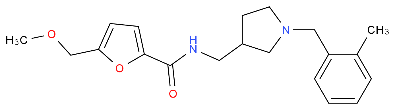 5-(methoxymethyl)-N-{[1-(2-methylbenzyl)pyrrolidin-3-yl]methyl}-2-furamide_Molecular_structure_CAS_)