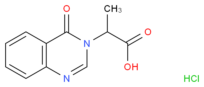 2-(4-Oxo-4H-quinazolin-3-yl)-propionic acid hydrochloride_Molecular_structure_CAS_)