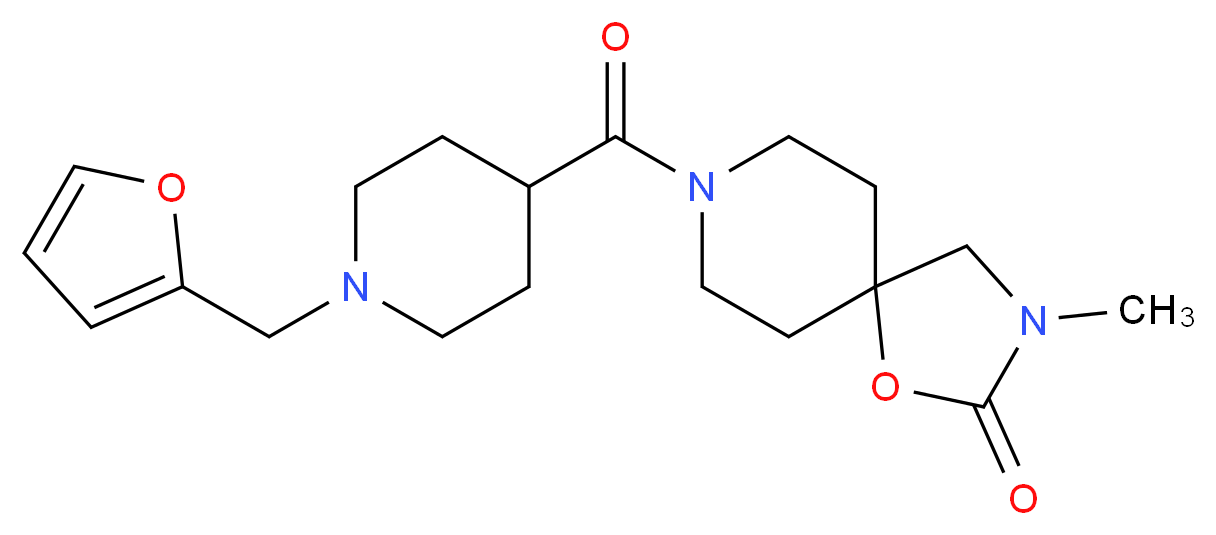 8-{[1-(2-furylmethyl)-4-piperidinyl]carbonyl}-3-methyl-1-oxa-3,8-diazaspiro[4.5]decan-2-one_Molecular_structure_CAS_)