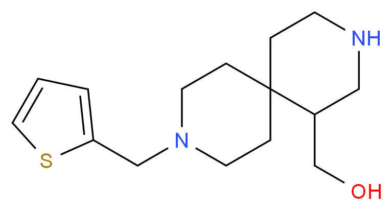 [9-(2-thienylmethyl)-3,9-diazaspiro[5.5]undec-1-yl]methanol_Molecular_structure_CAS_)
