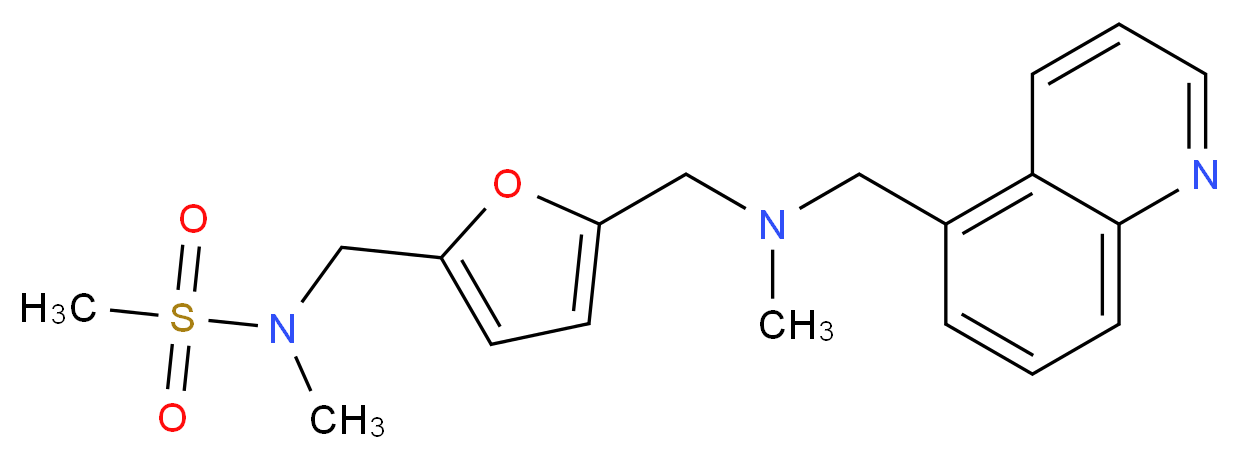 N-methyl-N-[(5-{[methyl(5-quinolinylmethyl)amino]methyl}-2-furyl)methyl]methanesulfonamide_Molecular_structure_CAS_)