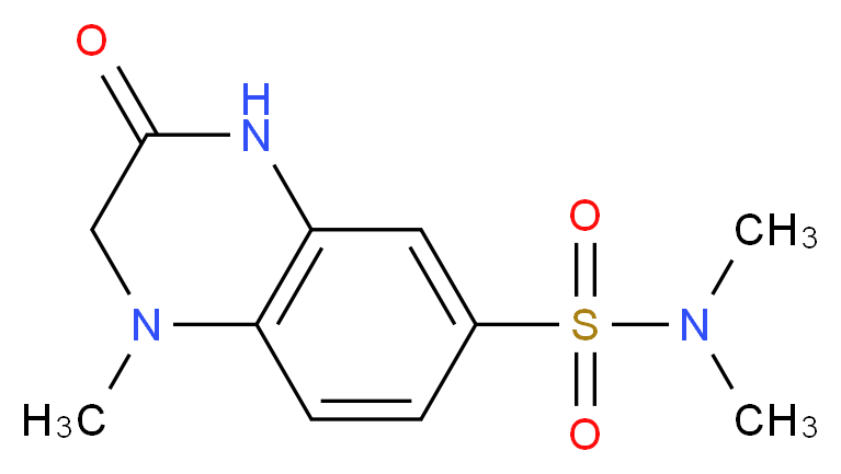 N,N,1-trimethyl-3-oxo-1,2,3,4-tetrahydroquinoxaline-6-sulfonamide_Molecular_structure_CAS_)