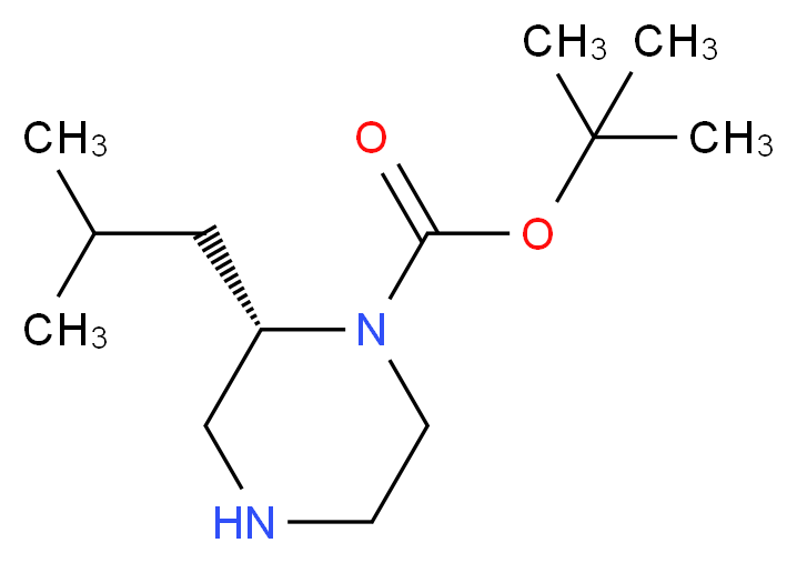 (S)-tert-butyl 2-isobutylpiperazine-1-carboxylate_Molecular_structure_CAS_674792-05-3)