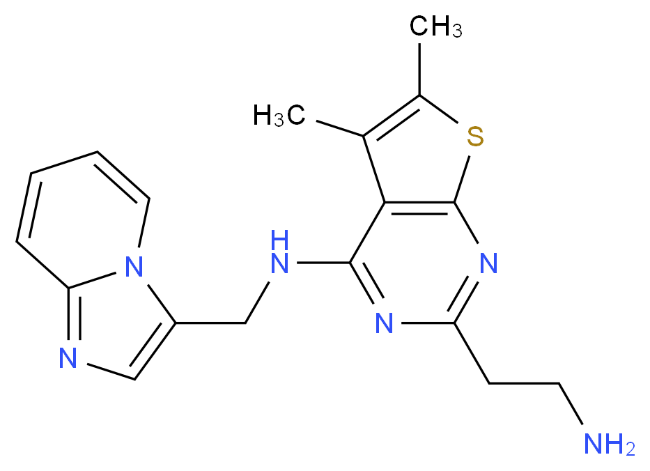 2-(2-aminoethyl)-N-(imidazo[1,2-a]pyridin-3-ylmethyl)-5,6-dimethylthieno[2,3-d]pyrimidin-4-amine_Molecular_structure_CAS_)