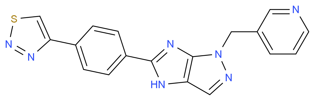 1-(3-pyridinylmethyl)-5-[4-(1,2,3-thiadiazol-4-yl)phenyl]-1,4-dihydroimidazo[4,5-c]pyrazole_Molecular_structure_CAS_)
