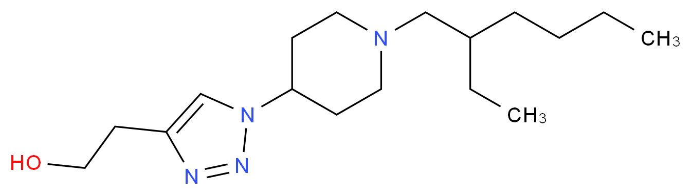 2-{1-[1-(2-ethylhexyl)piperidin-4-yl]-1H-1,2,3-triazol-4-yl}ethanol_Molecular_structure_CAS_)